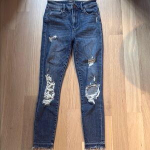 Abercrombie & Fitch Distressed Blue Skinny Jeans